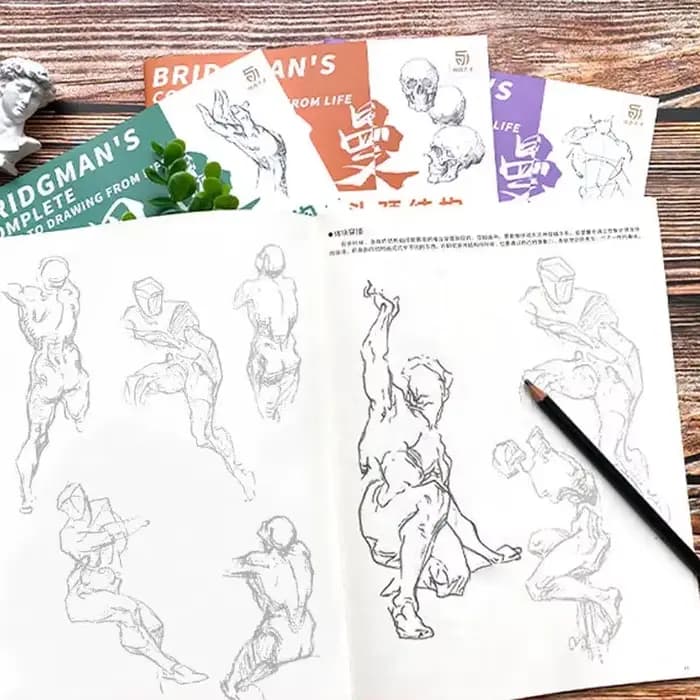 Guide complet de Bridgman pour dessiner de la vie, croquis de traçage, tutoriel peint à la main, livre de pratique de copie, livres de pratique de brouillon