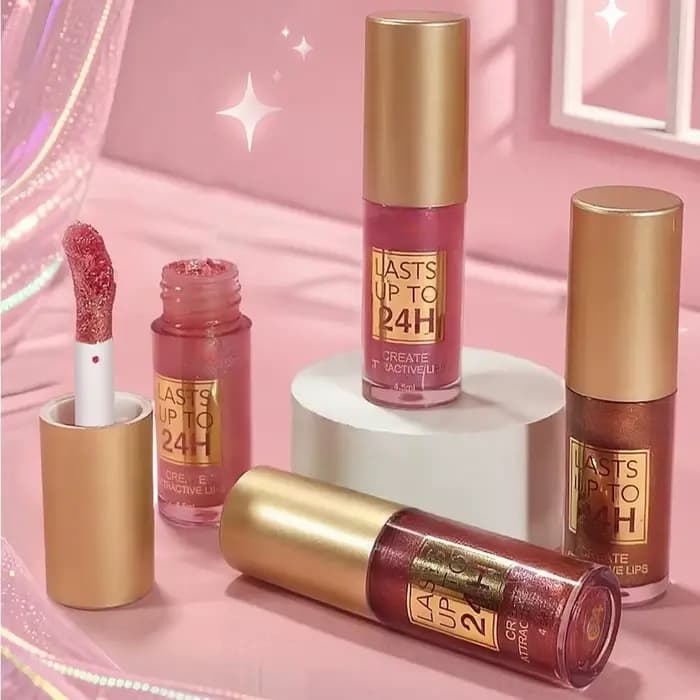 Vernis à lèvres à paillettes vertes