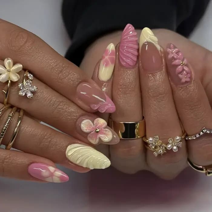 Ongles en amande 10 pièces