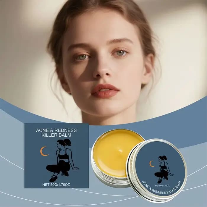 3 types de soins pour la peau du visage - Baume anti-acné et anti-rougeurs, baume hydratant et illuminateur quotidien, gommage visage, exfoliant, contrôle du sébum