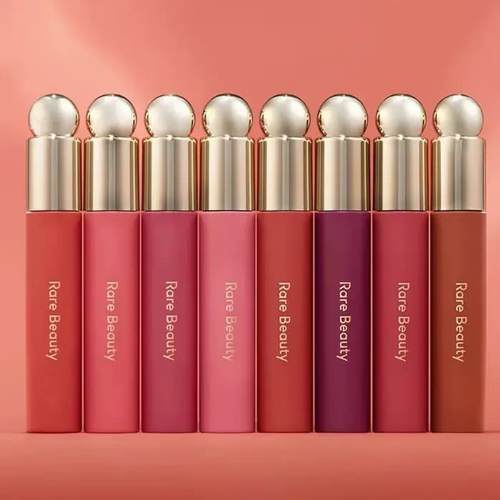 Rare Beauty Glossy Lip Blam Apricot Neutral Mauve Rose Berry Nourishing Lip Gloss Happy Hope Wonder Moisturizing Lipstick Makeup