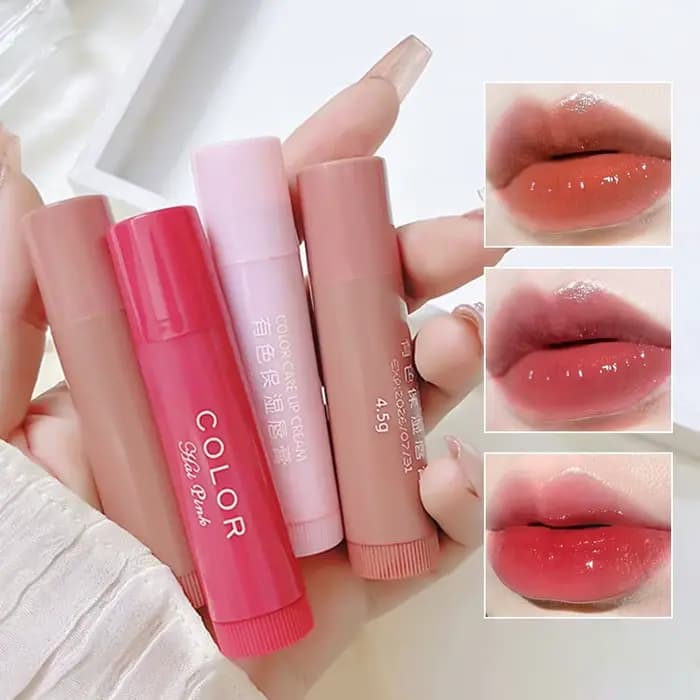 HAIPINK Ensemble de 3 baumes à lèvres hydratants teintés – Hydratant