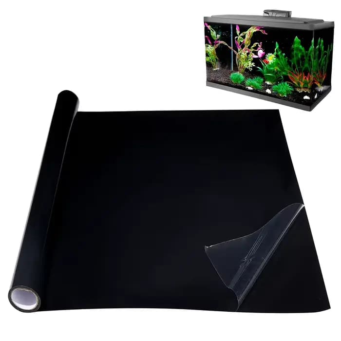 Affiche d'aquarium noir, 1 pièce, arrière-plan d'aquarium, arrière-plan statique, décorations de papier peint d'aquarium