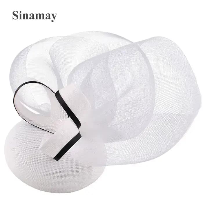 Nouveau blanc événement de mariage Fascinators Chapeau Chapeau mode chapeaux bandeaux dames fête thé HairTop chapeaux