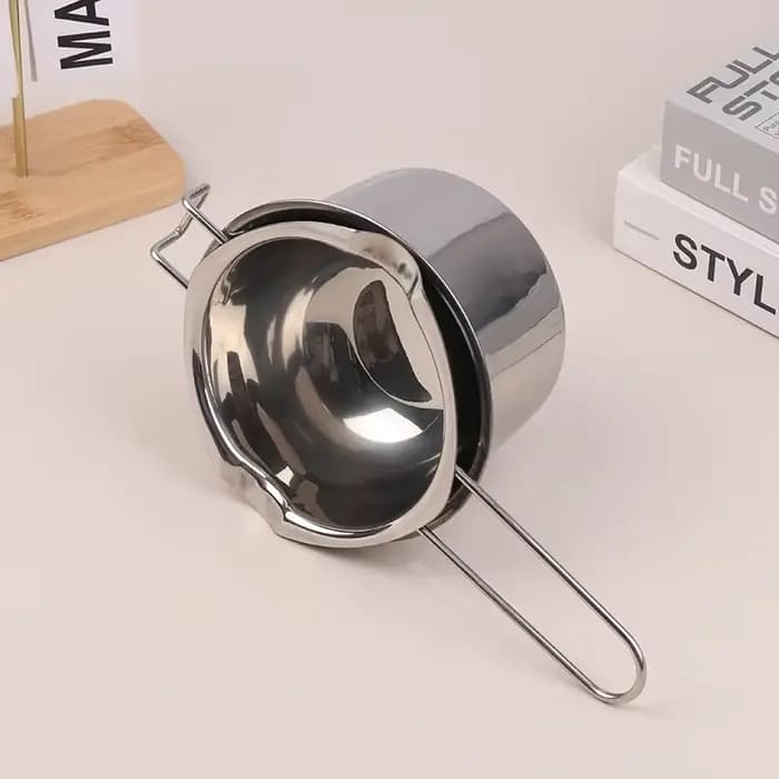 Pot à fondre la cire de bougie avec pot en acier inoxydable pour faire fondre le chocolat, les bonbons, la cire de bougie, le savon, kit de fabrication de cire