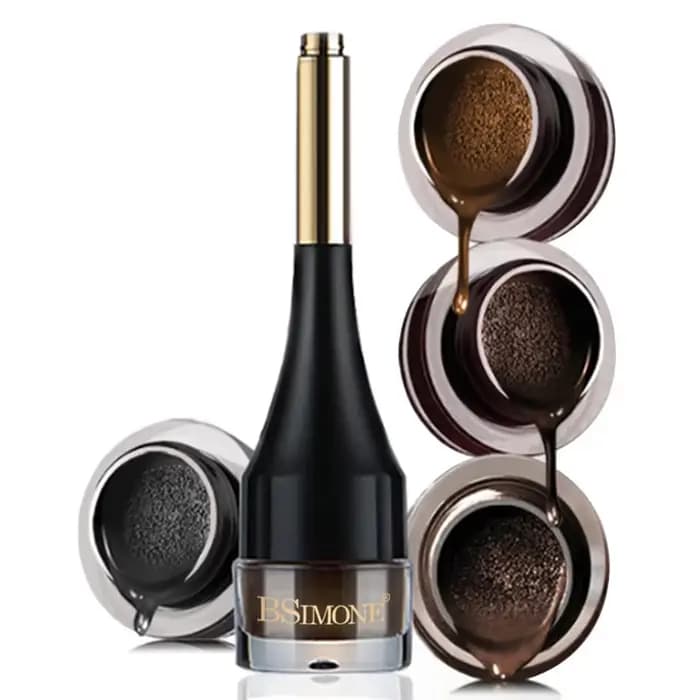 Crème à sourcils effet coussin d'air, gel à sourcils waterproof longue tenue avec brosse, maquillage des sourcils 3D naturel à séchage rapide