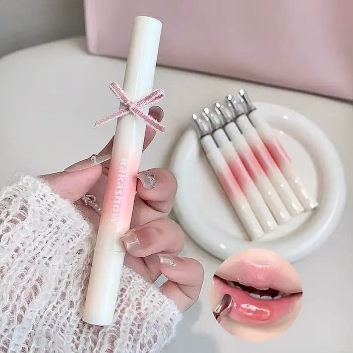 Kakashow miroir aqueux brillant à lèvres fer brosse tête gelée