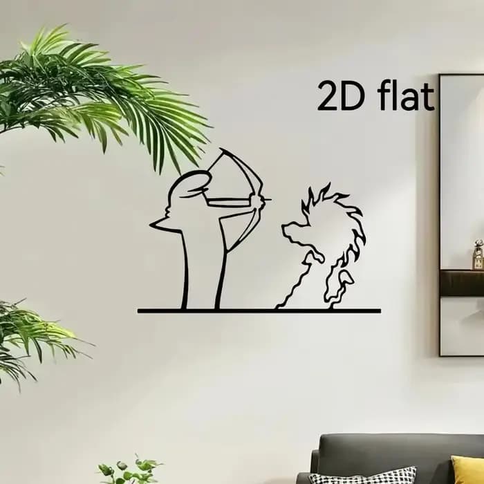 La Linea – autocollant mural d'art au trait minimaliste pour pare-chocs et fenêtre de voiture, avec personnage de dessin animé, décoration de maison et de voiture
