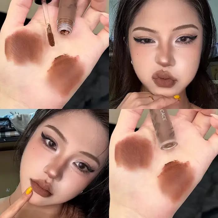 Punk Dark Brown Lip Mud Nude Matte Orange