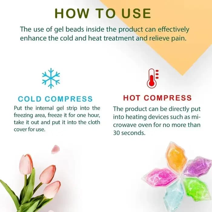 Packs de glace à lèvres réutilisables pour soulager le gonflement – Compresse froide
