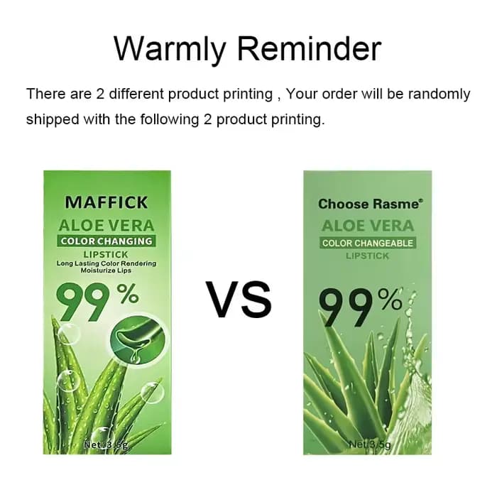 Rouge à lèvres à changement chaud à l'aloe vera pour une protection