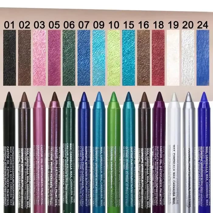 Stylo Eyeliner coloré 6 couleurs, pigment élevé, nacré, scintillant, métallique, Smokey, Punk, gothique, longue durée, étanche