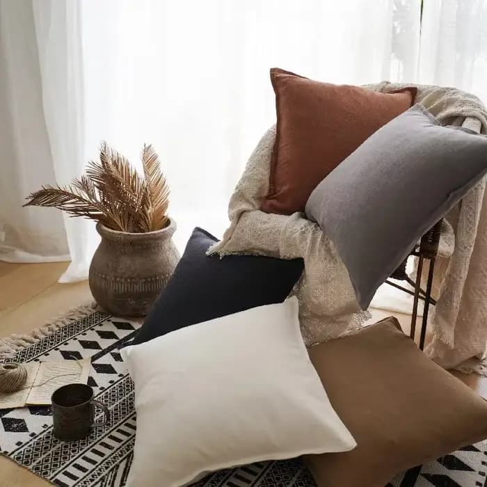 Housse de coussin de canapé en coton et lin, décoration, taie d'oreiller de taille, pour canapé-lit, chaise, canapé décoratif