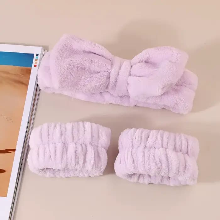 Laver le visage bandeaux pour les femmes corail polaire bandes de cheveux manchette bandes imperméables bracelets absorbants