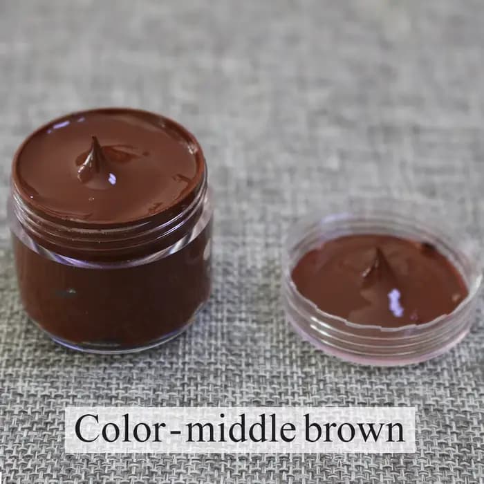 Teinture du cuir brun moyen, peinture à l'huile, bricolage professionnel, artisanat du cuir, sac en cuir, canapé chaussures réparation pâte de couleur complémentaire