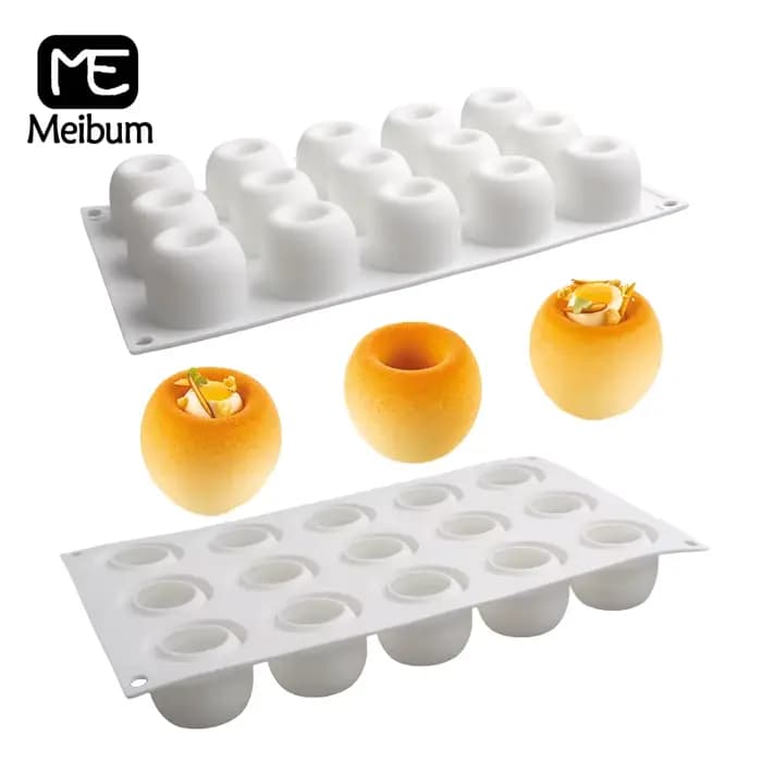 Moule à gâteau en Silicone de forme cylindrique, outils de décoration de desserts de qualité alimentaire, conception Concave supérieure, ustensiles de cuisine, moule à chocolat