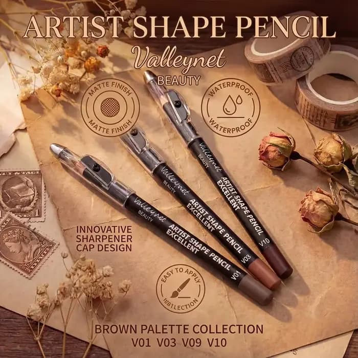 Ensemble de 4 crayons à lèvres marron