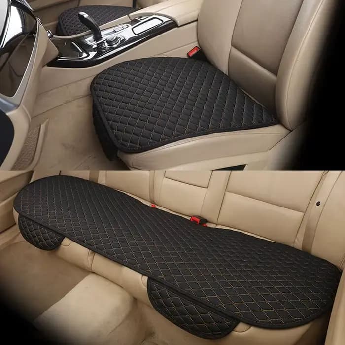 Housses de coussin de siège de voiture en lin, coussin avant et arrière de voiture, protection de 5 sièges, coussin en lin pour chaise de voiture, accessoires d'intérieur de voiture