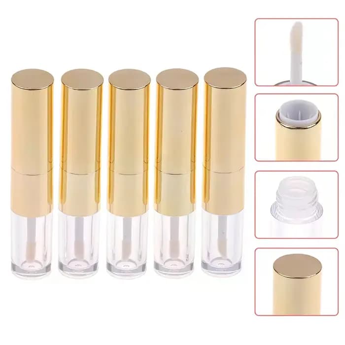 Tube de brillant à lèvres transparent vide à Double extrémité de 2.5ml