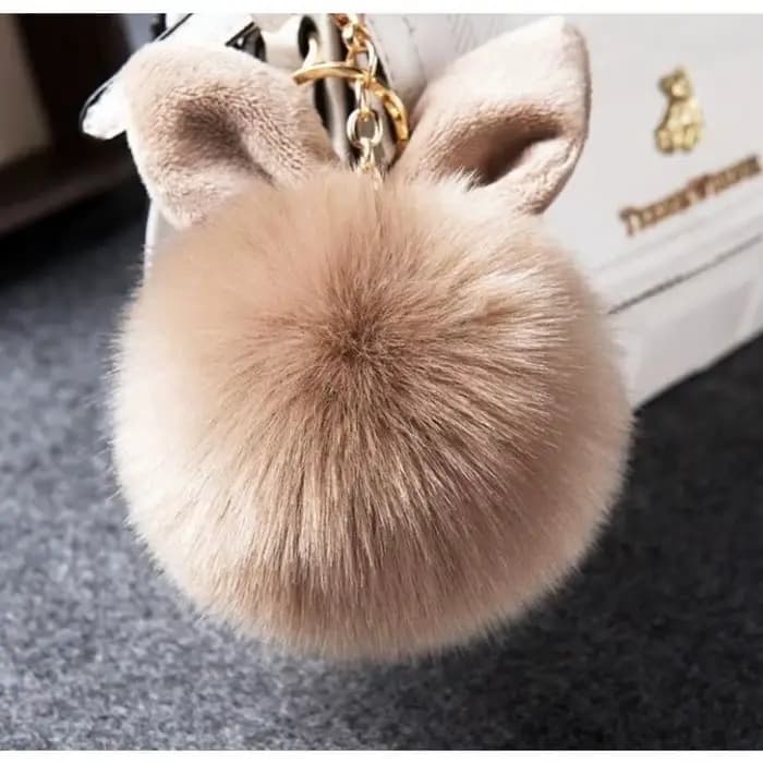 Porte-clés oreilles de lapin pelucheux, chaîne de lapin en fourrure pour femme, breloques de sac, porte-clés de voiture, pendentif, bijoux, nouvelle collection