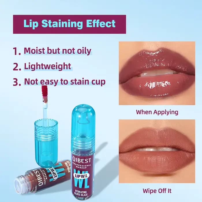 QIBEST Gloss à lèvres hydratant