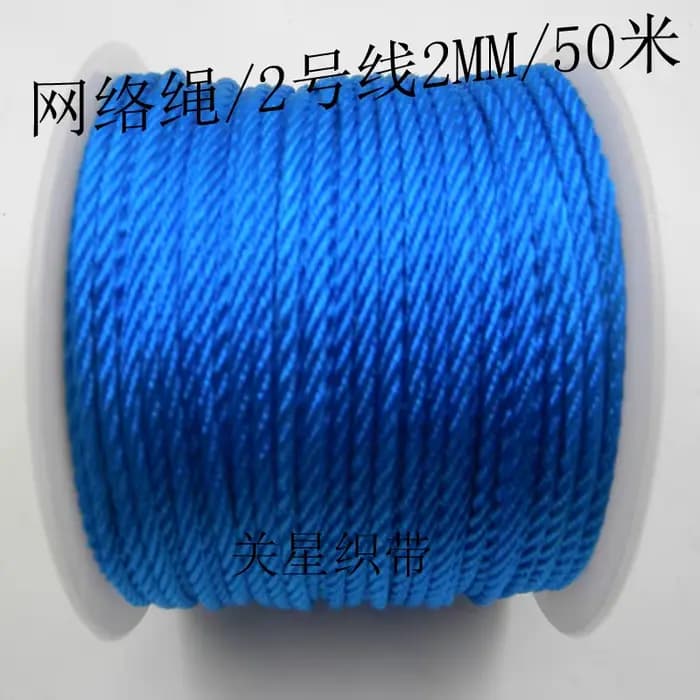 Corde d'amour en Nylon rouge 50 mètres, ficelle en soie synthétique, 2mm