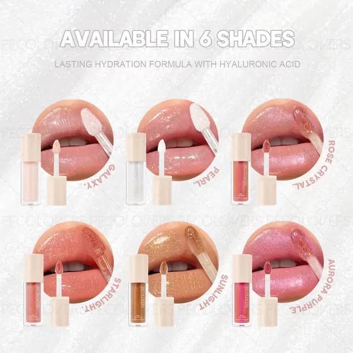 Gloss à lèvres pailleté effet miroir