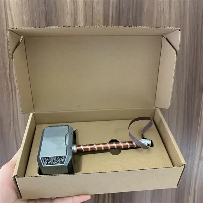 Marteau de Thor tonnerre marteau entièrement en métal film Cosplay armes modèle cadeau Marvel Avengers super-héros Iron Man recueillir jouet en boîte