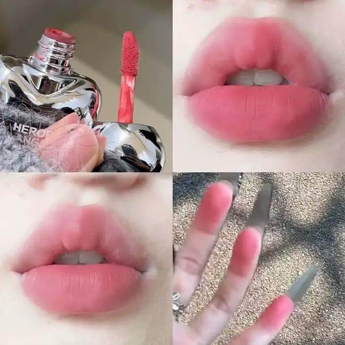 Rouge à lèvres en forme de cœur pêche