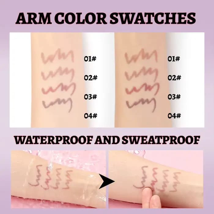 QIBEST Crayon à Lèvres Liquide Mat Imperméable Effet Repulpant Teinte Naturelle Contour