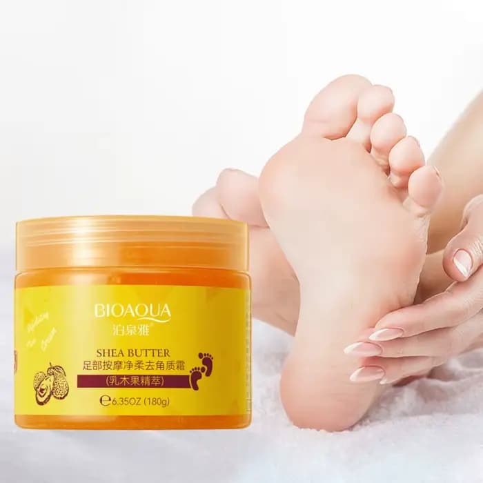 Crème exfoliante pour massage des pieds, masse en douceur la peau, nettoie en profondeur la saleté et exfolie, aide à améliorer la texture rugueuse de la peau, laissant les pieds propres, doux, lisses