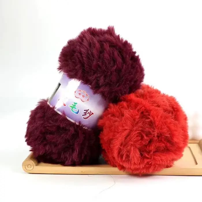 Pelote de fil de fourrure bouclé Teddy, fil de velours fait main pour crochet et tricot, idéal pour écharpes, fil de qualité supérieure