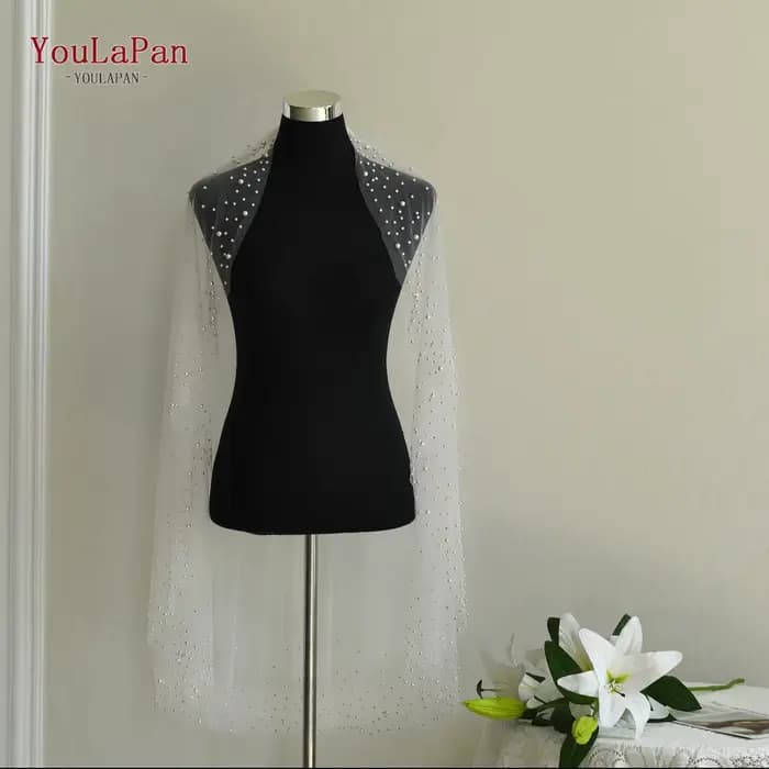 YouLaPan V275 classique femmes doigt perle voile monocouche voile de mariage avec peigne et bord affichage petite amie proposition voile