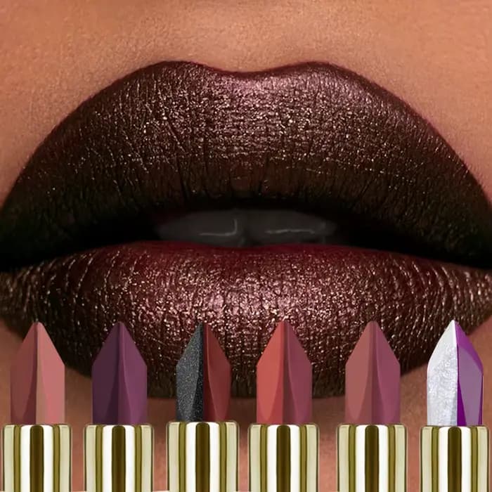 Rouge à lèvres bicolore à paillettes