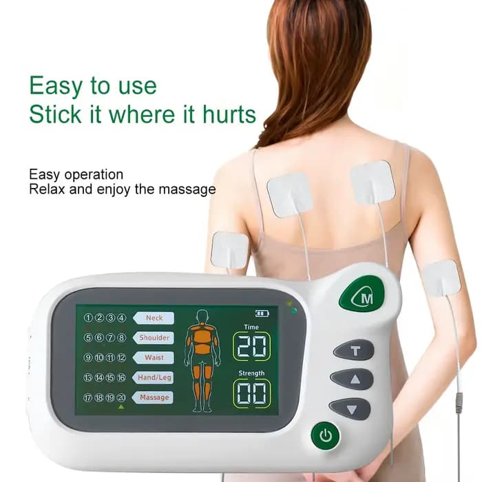 Masseur corporel numérique à impulsions douces, 20 modes, pour le soin apaisant du corps, appareil de massage domestique, stimulation des points d'acupuncture, relaxation musculaire