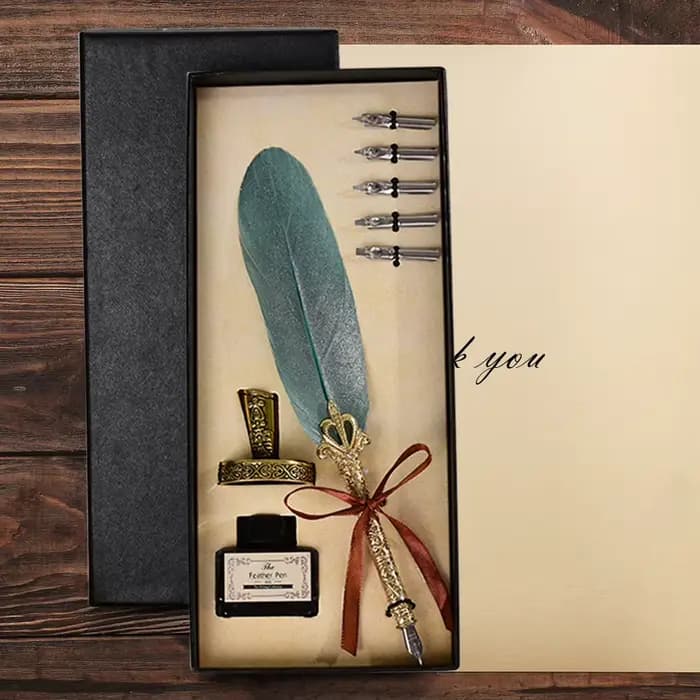 Stylo à plume avec 5 pièces, Kit de stylo à encre à plumes fines, papeterie rétro, ensemble de stylos à plume rétro, Excellent Souvenir de mariage pour femmes et hommes