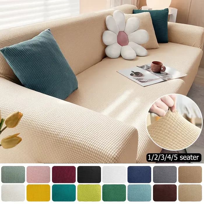 Housse de canapé élastique pour salon maison Jacquard housse extensible housses de canapé d'angle 1/2/3/4 places en forme de L achats gratuits