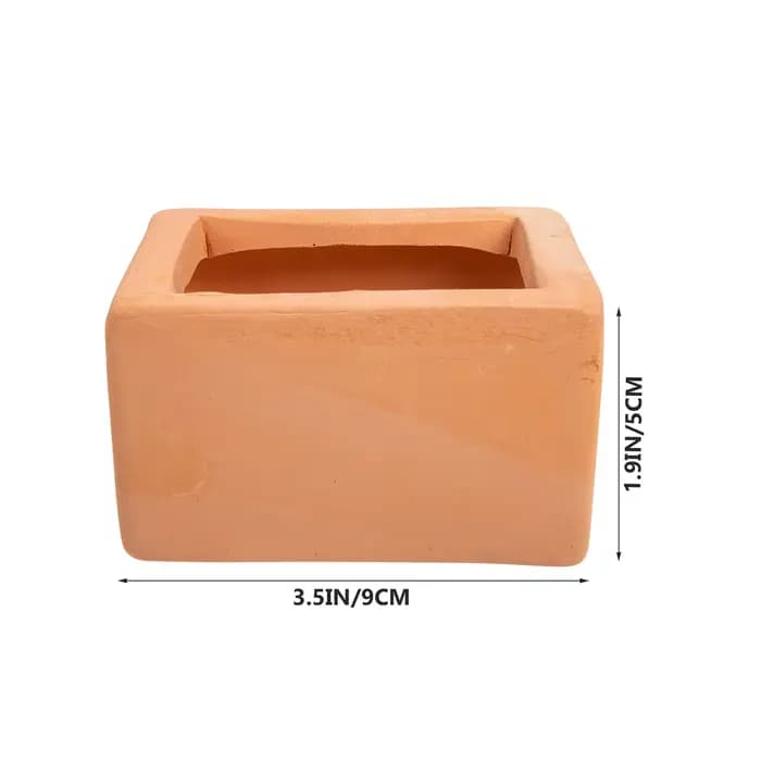Pot de Fleurs Carré en Terre Cuite, Poterie Rouge, Décor de Pot de Fleurs, Filles Succulent, Petits Pots de Fleurs, Conteneur Suqare, Ménage, 3 Pcs