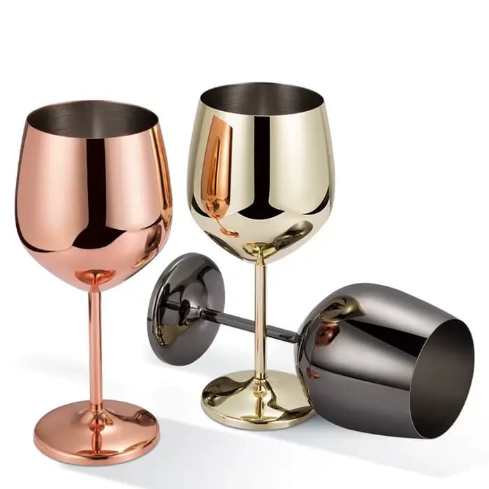 Verre à Cocktail Nordique en Acier Inoxydable, Grand, Durable, Champagne, Extérieur, Métal, Jus Rouge, Vin, Tasse Créative pour Bar, ixet Maison