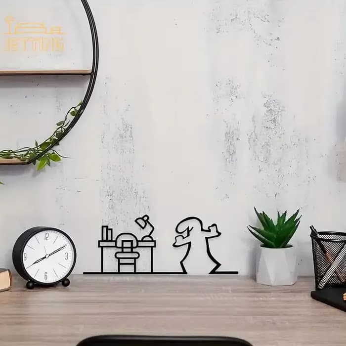 La Linea – autocollants d'art au trait minimaliste, autocollant de porte pour chambre à coucher, cuisine, salle de bain, signe de personnage de dessin animé, décoration de la maison