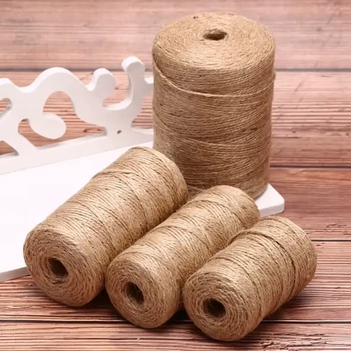 Cordons en lin et chanvre faits à la main, 50m/80m/100m, corde pour attacher la ficelle en toile de jute, bricolage, décoration artisanale, Cuerda Yute Corde Chanvre