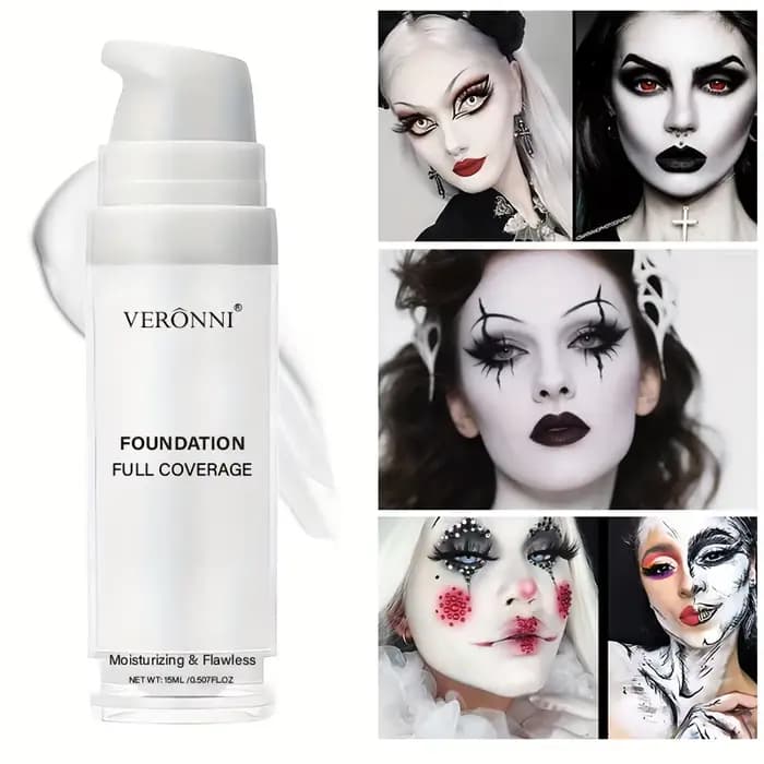 VERONNI fond de teint liquide blanc mat à couverture complète