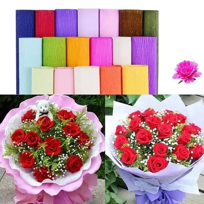 250*50 cm/rouleau bricolage fleur emballage emballage crêpe papiers matériaux faits à la main artisanat papier d'emballage papiers appropriés pour la maison