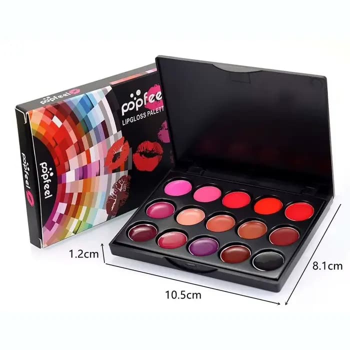 Palette de 15 rouges à lèvres hydratant et durable pour femme et fille