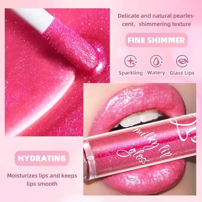 Huile à lèvres nacrée rose corail teinte effet