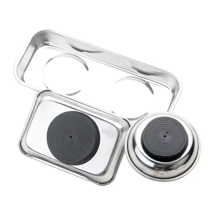 Bol magnétique rond/carré, durable avec plateau de pièces magnétique en acier inoxydable pour un accès facile et une prévention de la perte de pièces