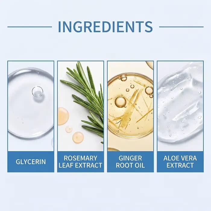 Sérum capillaire nourrissant avec applicateur à bille, hydratant et lissant pour le cuir chevelu, traitement quotidien léger et non gras