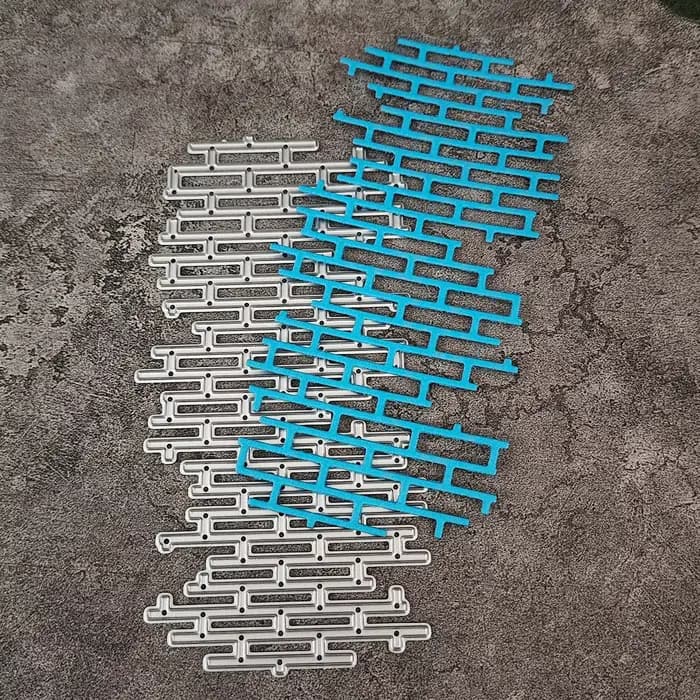 Matrices de découpe de fond de grille de motif de mur de brique pour Scrapbooking carte postale fond décoration pochoir de coupe de poinçon