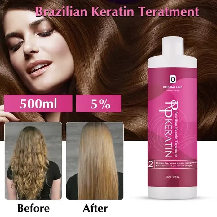 Lissage à la kératine pour traitement lissant des cheveux, 500ml, soins capillaires bouclés et crépus, produits professionnels à la kératine brésilienne