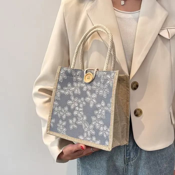 Sac à main en lin pour femme, sac fourre-tout, sac de créateur de mode, grande capacité pour voyage, sac d'épicerie